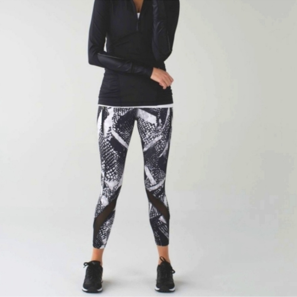 LULULEMON TIGHT II MESH Full On Luxtreme Mesh Static Mist Leggings Sz 6